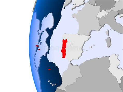 Colorido Mapa Político Portugal Con Capas Claramente Separadas