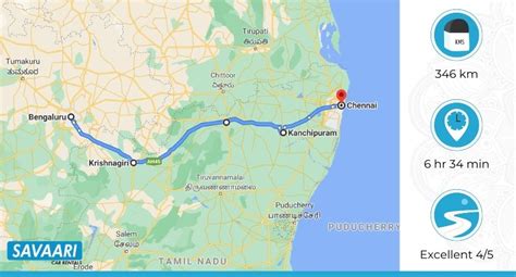 Bangalore to Chennai Distance by Road - Time and other Useful Travel Information