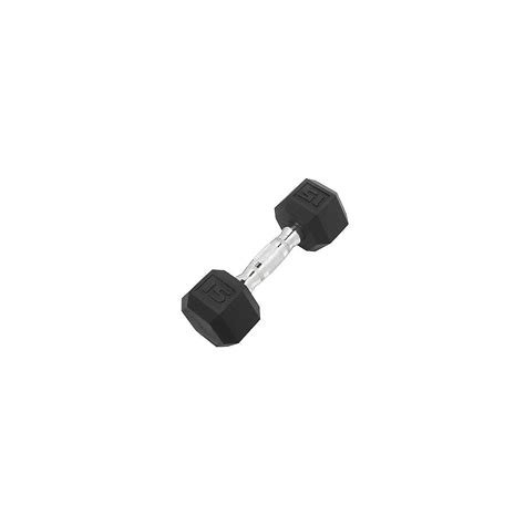 Cap Barbell 15 Lb Coated Hex Dumbbell Academy