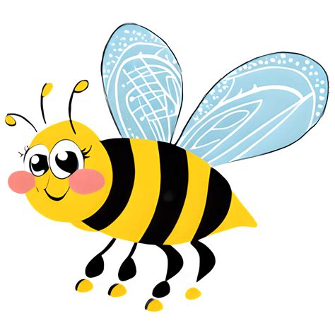 Busy Bee Clipart Midflight Design · Creative Fabrica