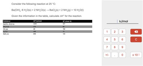 Solved Consider The Following Reaction At 25C Chegg