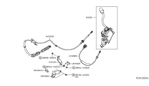 Transmission Control Linkage 2018 Nissan NV Passenger