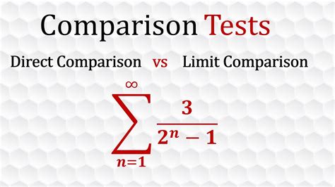 Comparison Tests Direct And Limit Youtube