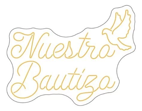 Letrero Ne N Personalizado Nuestro Bautizo Env O Gratis