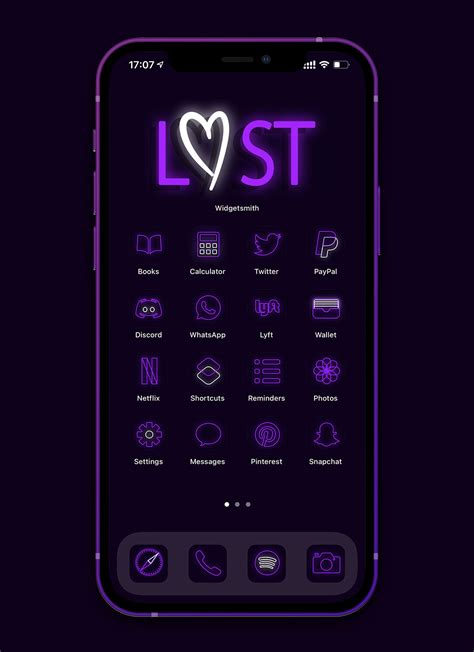 Download Free Purple Neon App Icons Neon Aesthetic Ios Icons