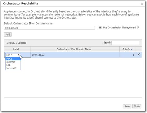 Orchestrator Reachabililty Tab SD WAN Orchestrator Docs