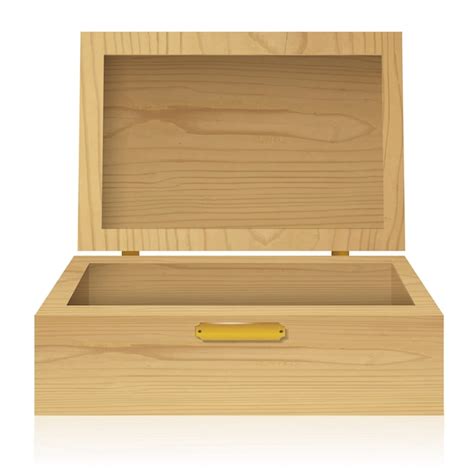 Premium Vector Open Wood Box