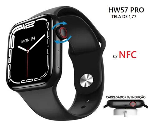 Smartwatch Iwo Watch 7 Hw57 Pro Nfc Siri Faz Recebe Chamadas