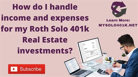 Daily Solo 401k Faq How Do I Handle Income And Expenses For Roth Solo 401k Real Estate