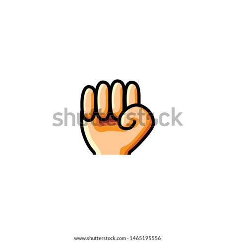 Isolated Fist Pump Raised Fist Emoji Stock Vector (Royalty Free ...