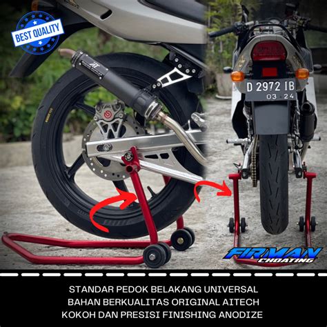 Jual Standar Pedok Paddock Alumunium Belakang Universal Logo Aitech