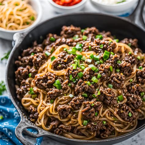 Mongolian Ground Beef Noodles Recipe Cheff Recipes