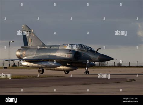 Indian Air Force Mirage 2000Ti Taxiing At RAF Waddington During The