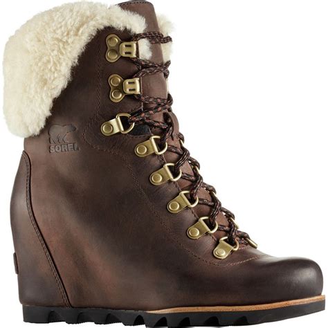 Sorel Conquest Wedge Shearling Boot Womens