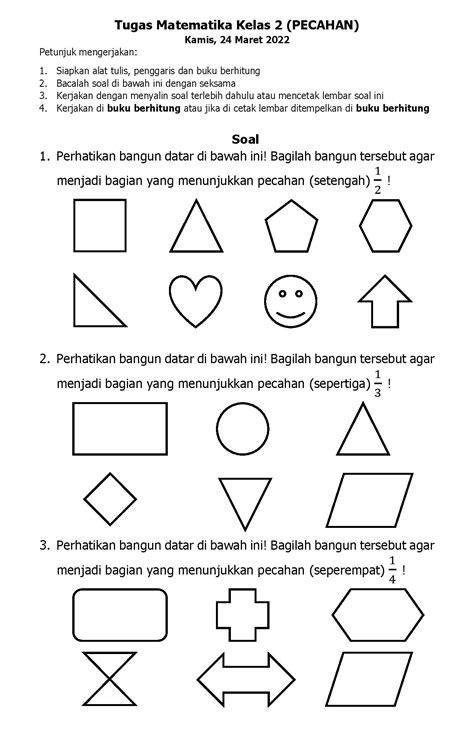 Latihan Soal Pecahan Kelas E Learning Sd Mutual Dua