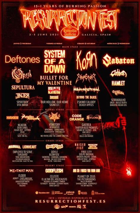 Resurrection Fest anuncia su cartel completo por días para 2021