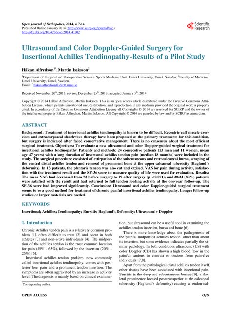 (PDF) Ultrasound and Color Doppler-Guided Surgery for Insertional ...