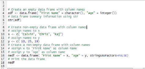 How To Create A Dataframe In Python With Column Names