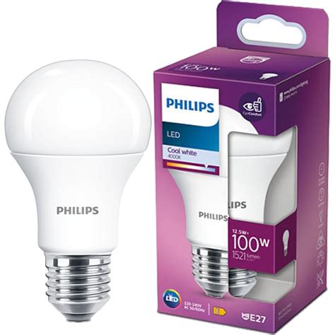 Bec LED Philips A60 EyeComfort E27 13W 100W 1521 Lm Lumina Alba