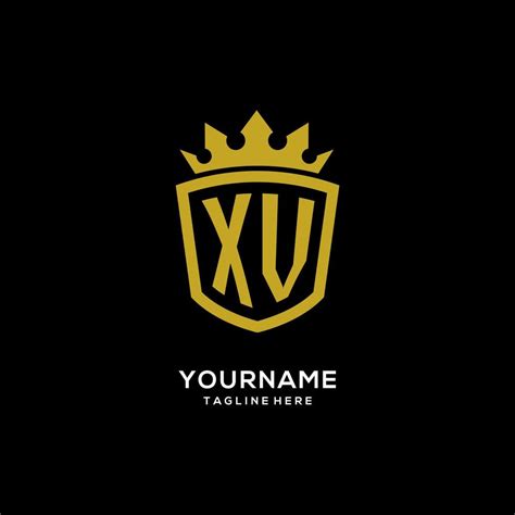 Initial Xv Logo Shield Crown Style Luxury Elegant Monogram Logo Design 7936925 Vector Art At