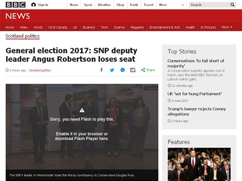 General Election 2017 Snp Deputy Leader Angus Robertson Loses Seat