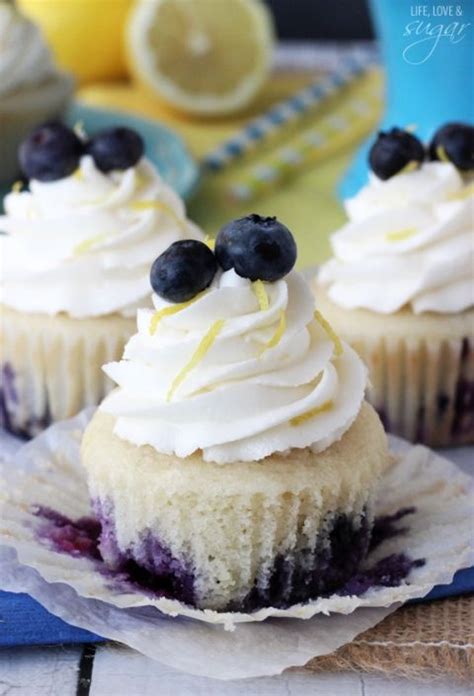 Lemon Blueberry Cupcakes With Lemon Buttercream Frosting Recipe