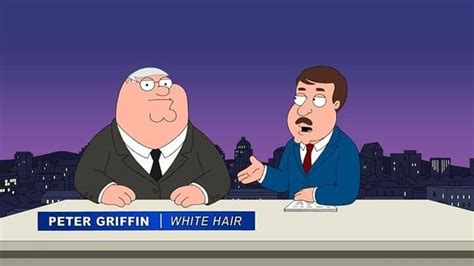 Peter Griffin with white hair | Peter griffin, Seth macfarlane, Family guy