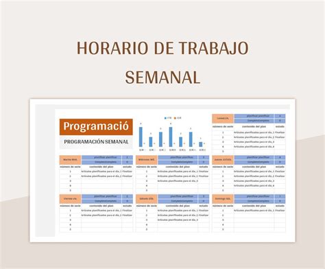 Plantilla De Excel Horario De Trabajo Semanal Y Hoja De C Lculo De