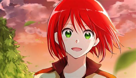 Anime Cabello Rojo Personaje De Anime Femenino De Pelo Rojo Pensando En Ilustración De Panda