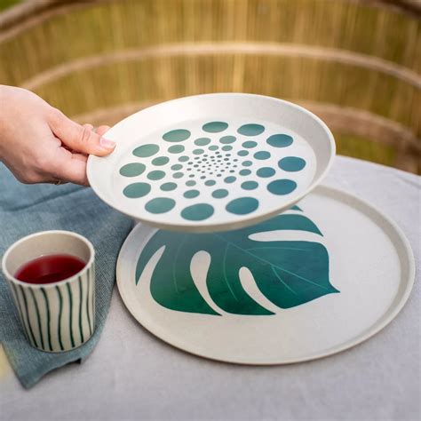 Koziol Gro E Teller Set Connect Plate Monstera Leaf Cm Tlg