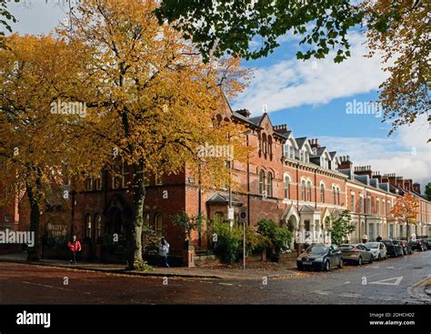 Autumn On College Green Belfast Stock Photo Alamy