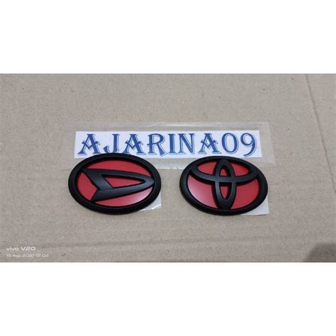 Jual Emblem Logo Stir Toyota Dan Daihatsu Warna Hitam Begron Merah