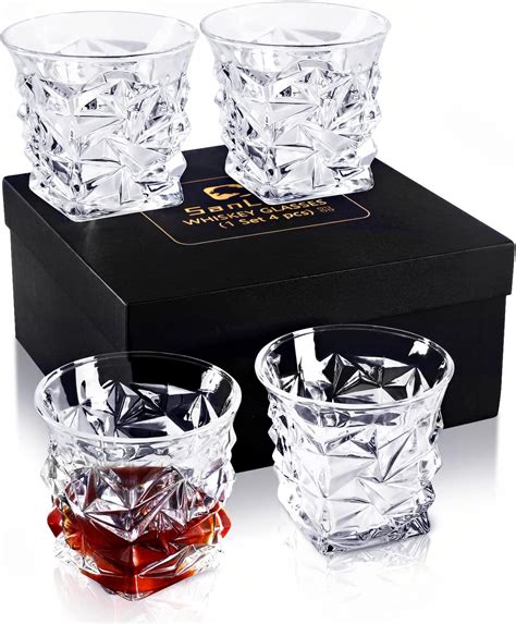 Sanlion Whiskey Glasses T For Men Whiskey Glasses Set For Scotch