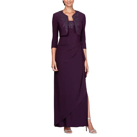 Alex Evenings Women's Empire Waist Bolero Jacket Dress (Petite and