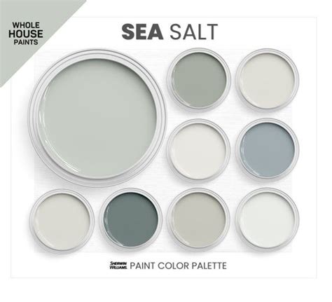 Sherwin Williams Sea Salt And Coordinating Colors Sea Salt Etsy