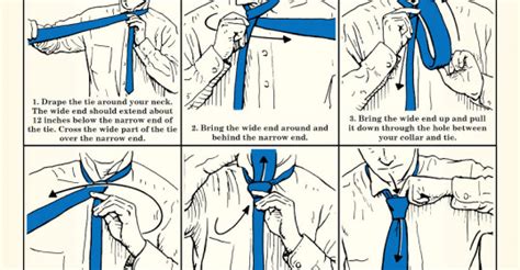 How To Tie A Four In Hand Necktie Knot Visual Guide The Art Of Manliness