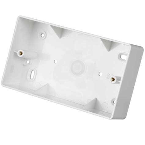 Marshall Tufflex 2 Gang 44mm Pvc Surface Box Round Corners White Sold In 1 S Mssb41wh Cef