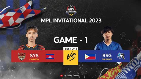 Game 1 See You Soon Vs RSG Philippines MPLI 2023 YouTube