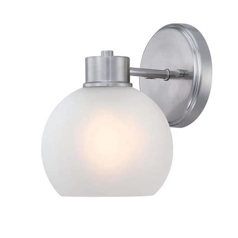 Westinghouse Lighting Dorney One Light Wall Fixture Brushed Nickel And Frosted Glass