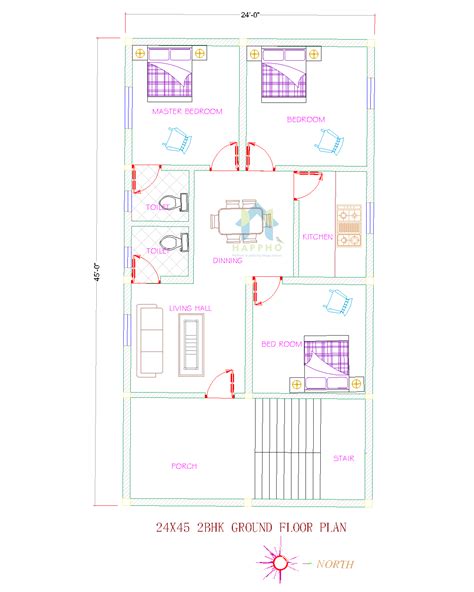 X East Facing Bhk House Plan Happho