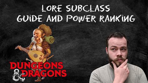 College Of Lore Bard Subclass Guide And Power Ranking In Dandd 5e Hdiwdt Youtube