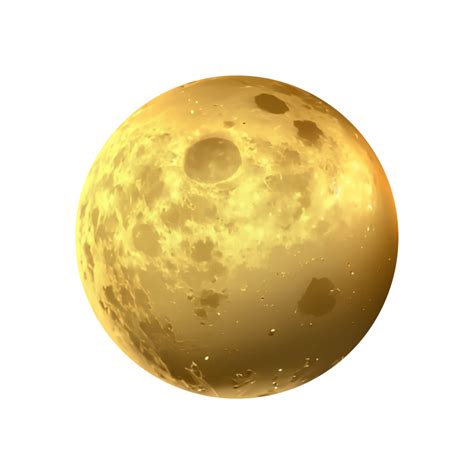 Realistic Gold Moon 21357737 Png