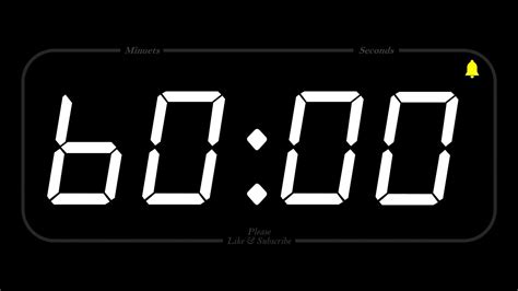 60 Minute Timer And Alarm 1080p Countdown Youtube