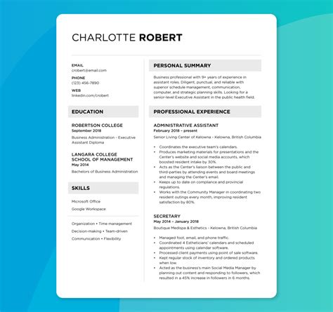 Canadian Resume Format How To Make A Resume Templates