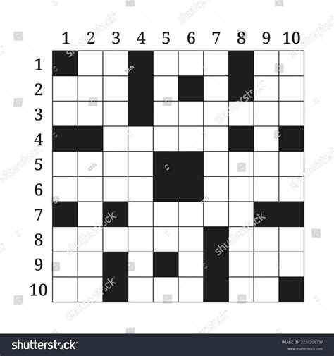 Crossword Puzzle Vector 10 X 10 Stock Vector (Royalty Free) 2230206037 ...