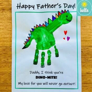 Father S Day Dinosaur Handprint Art Printable Fun By Hello Homeschool