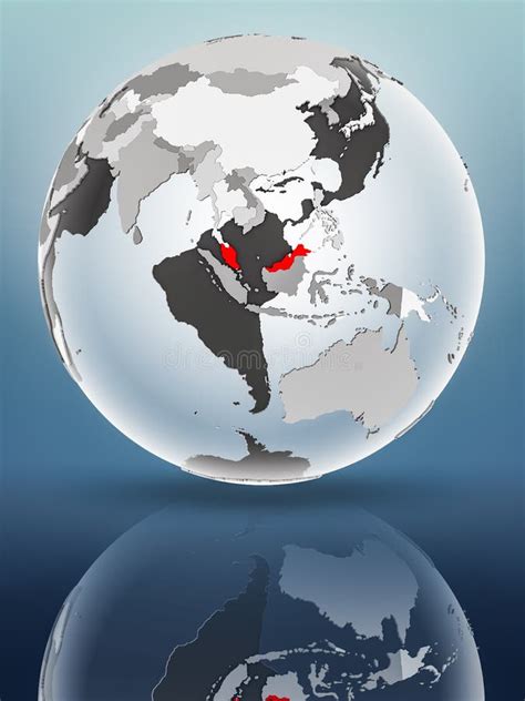 malaysia  political globe stock illustration illustration