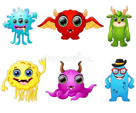 Cute Monster Set Stock Vector Illustration Of Funny 57024081