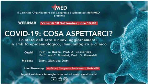 Webinar COVID 19 COSA ASPETTARCI Congresso Studentesco MoReMED