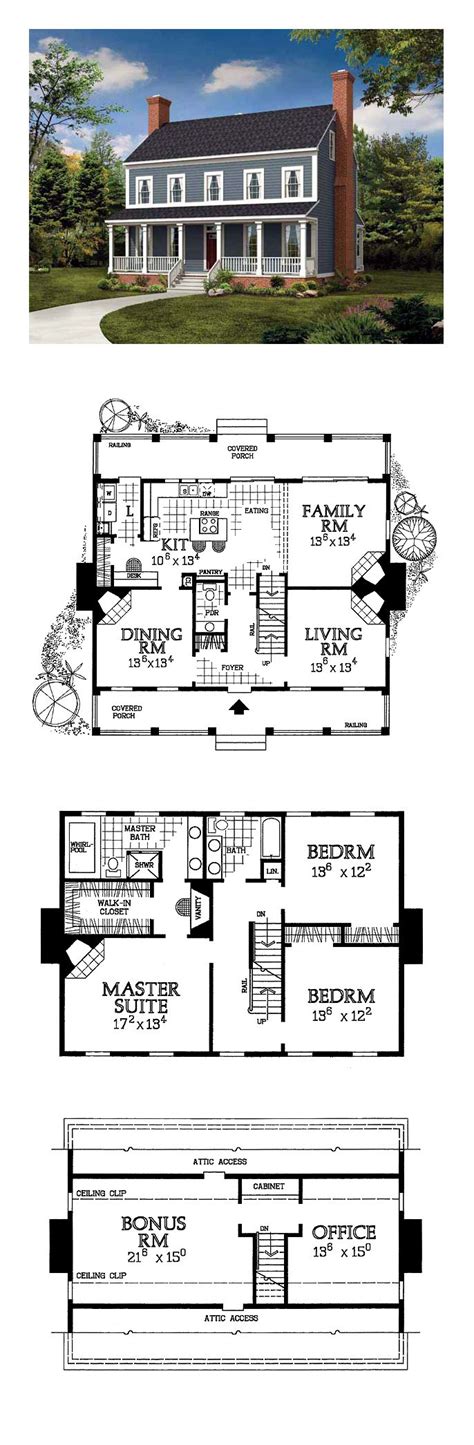 Colonial House Plans Traditional Colonial House Floor Plans Colonial ...